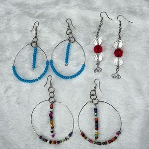 3 SET EARRINGS BUNDLE Artisan Handmade